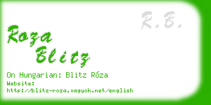 roza blitz business card