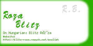 roza blitz business card